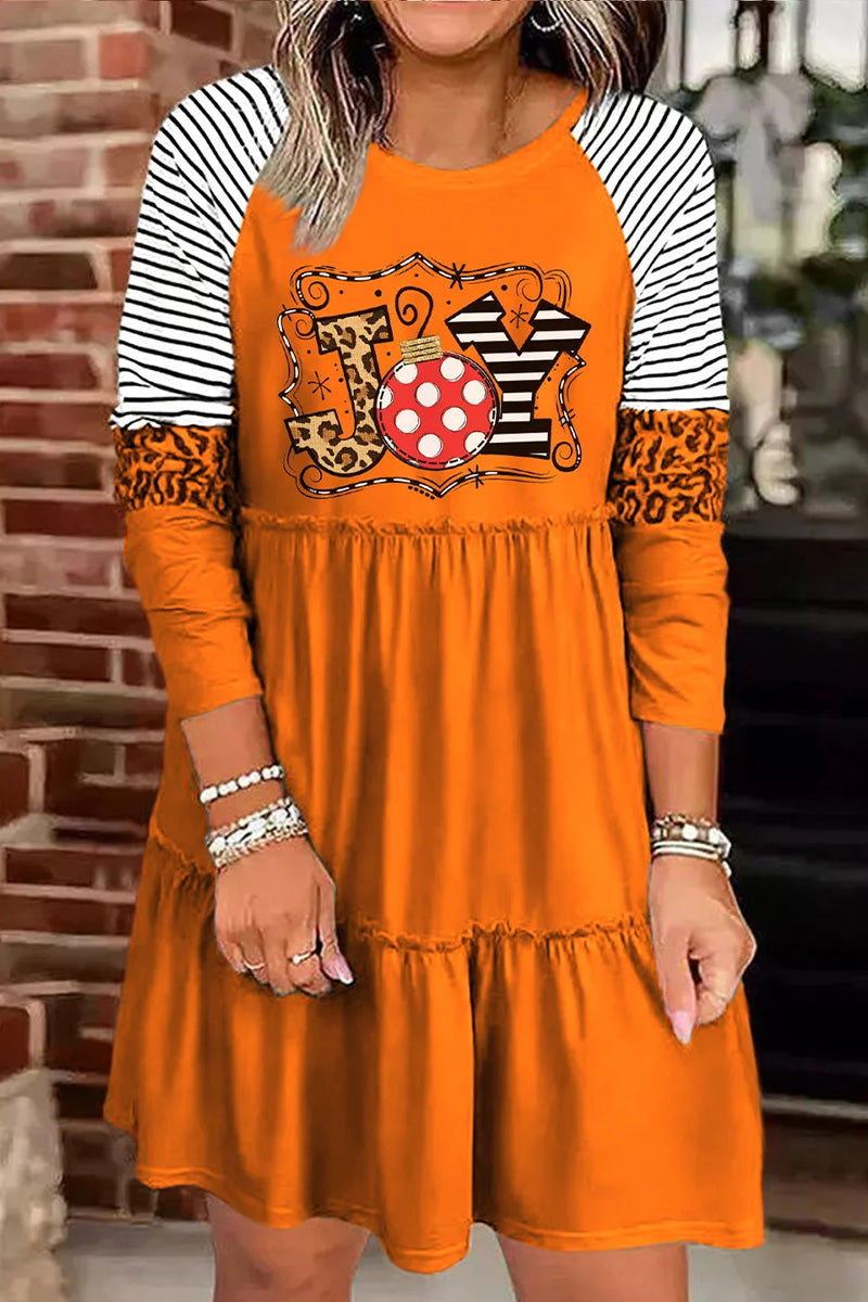 JOY Holiday Vibe Long Sleeve Dress