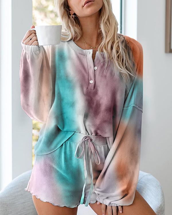 Long Sleeve Tie Dye Two Piece Set